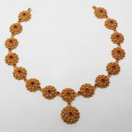 Ruby Flower Necklace