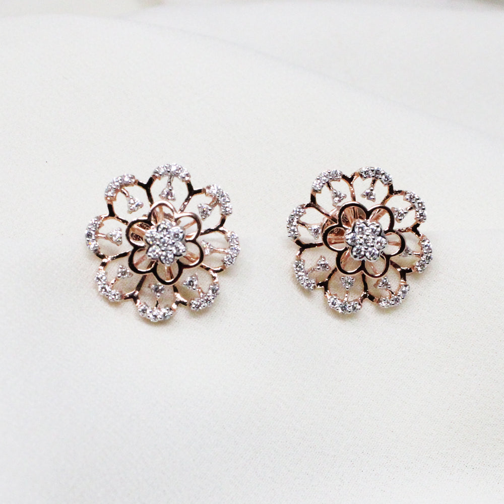 Flower Diamond  Earring