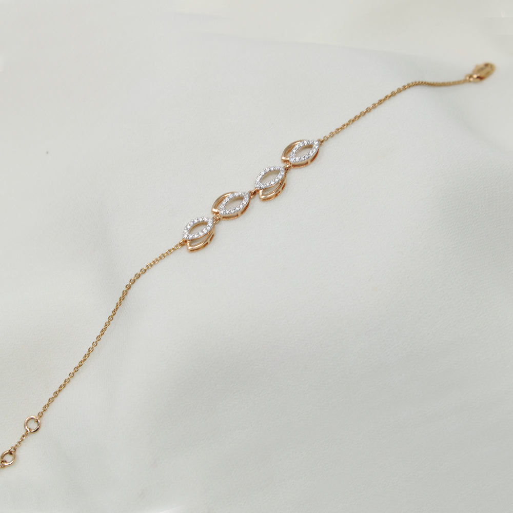 Rose Gold With Diamond Loop Design