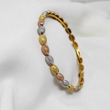 Golden Oval Ball Bangle