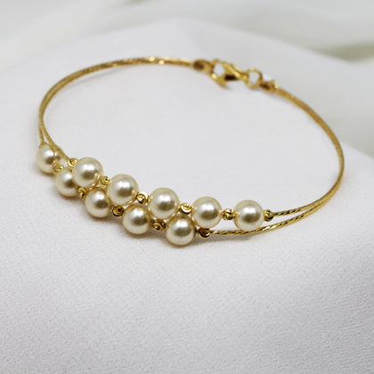 Two Layer Pearl Bangle