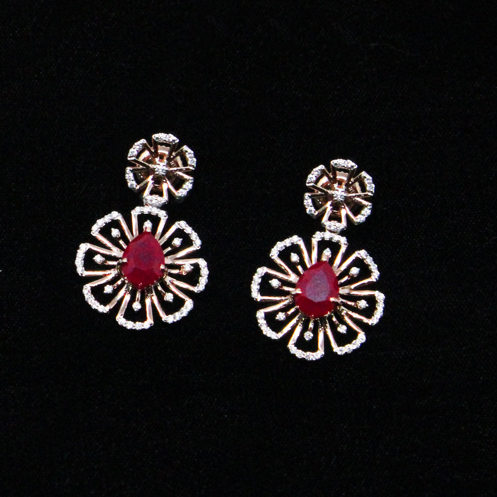 Flower Type Diamond Earring