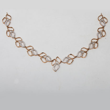 Petal Shape Diamond Necklace