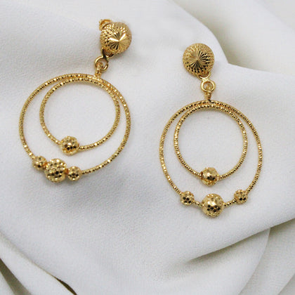 Circles With Ball Earring