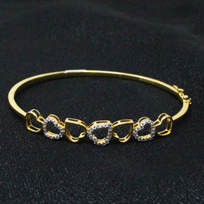 Heart Shape Diamond  Bangle