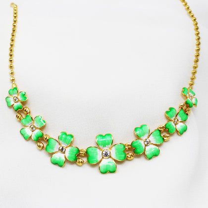 Green Flower Necklace