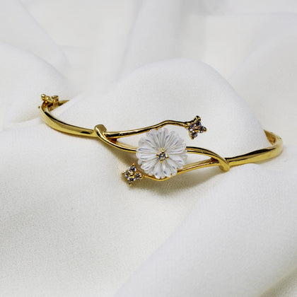 Flower With Stone Bangle