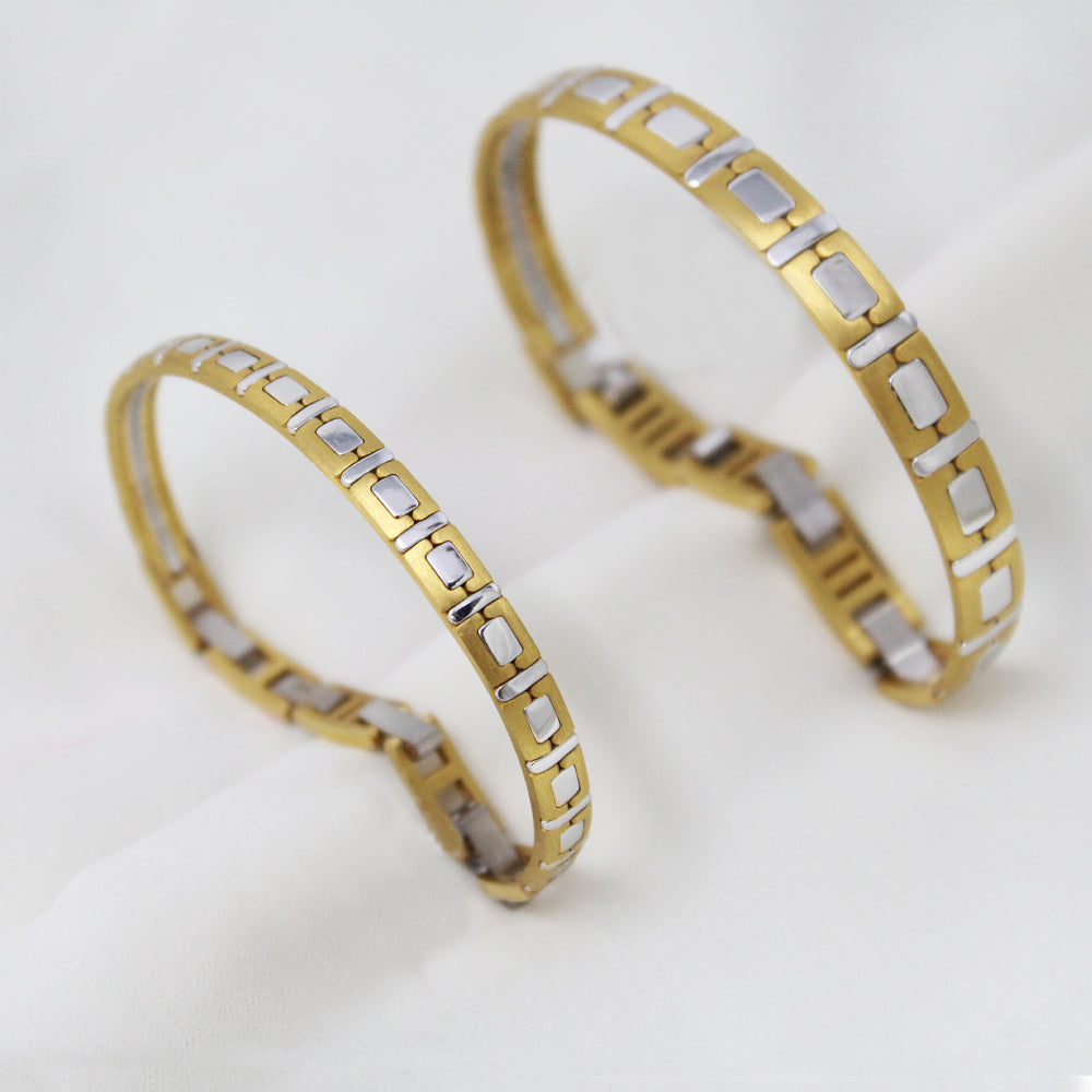 fusion of Gold & White Gold Bracelet
