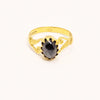 Birth Stone Finger Ring (Gunmetal)