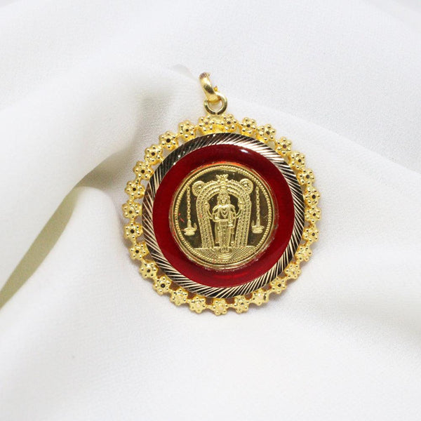 Red Stone Guruvayurappan Locket - Main Image