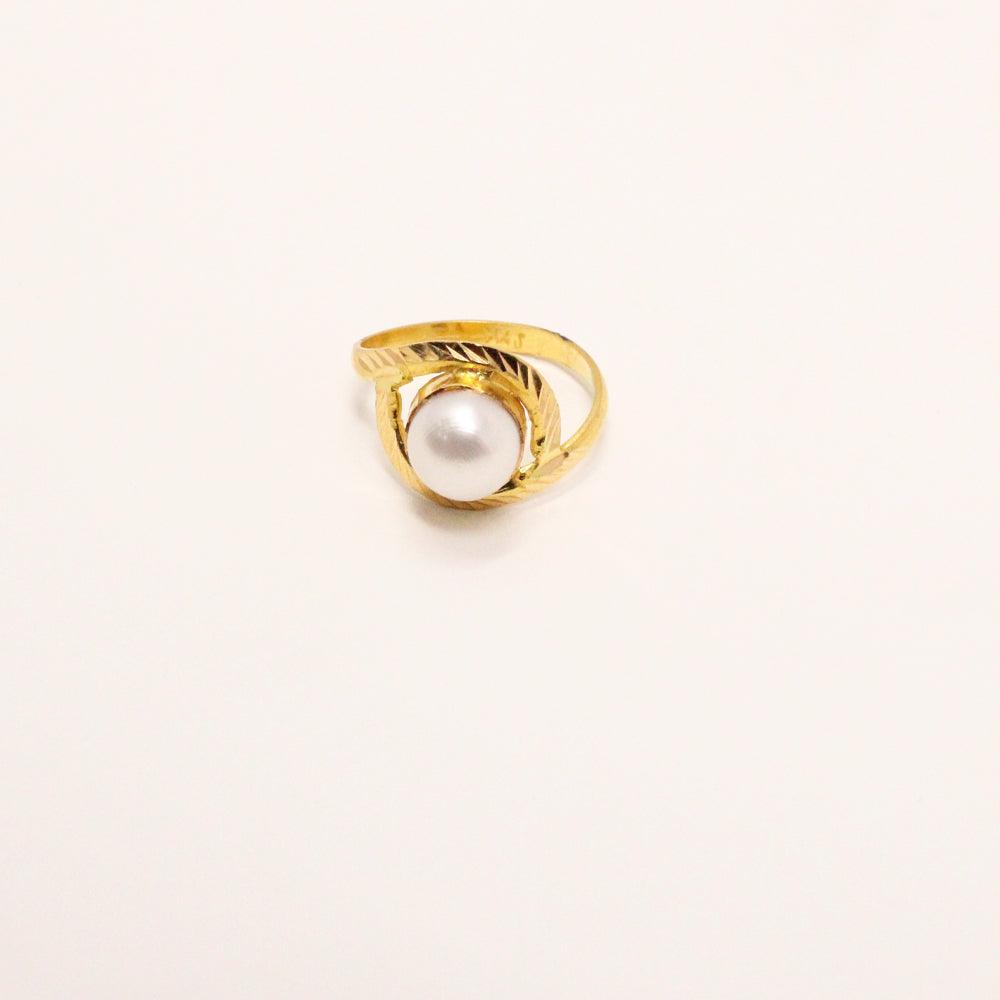 Birth Stone Finger Ring (Pearl)