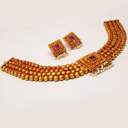 NECKLACE WIH STUD - MyChungath Chungath Jewellery