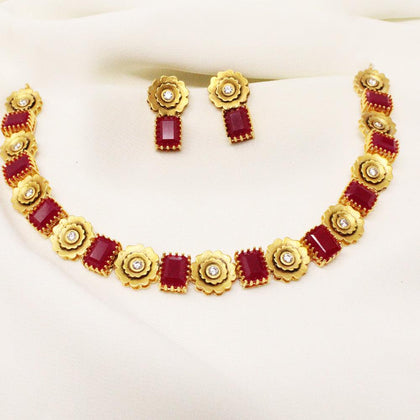 NECKLACE WIH STUD - MyChungath Chungath Jewellery