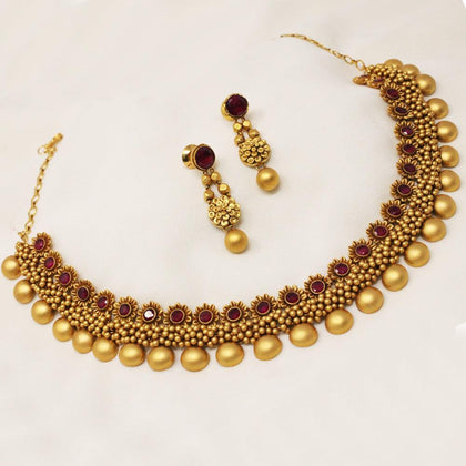 NECKLACE WITH STUD - MyChungath Chungath Jewellery